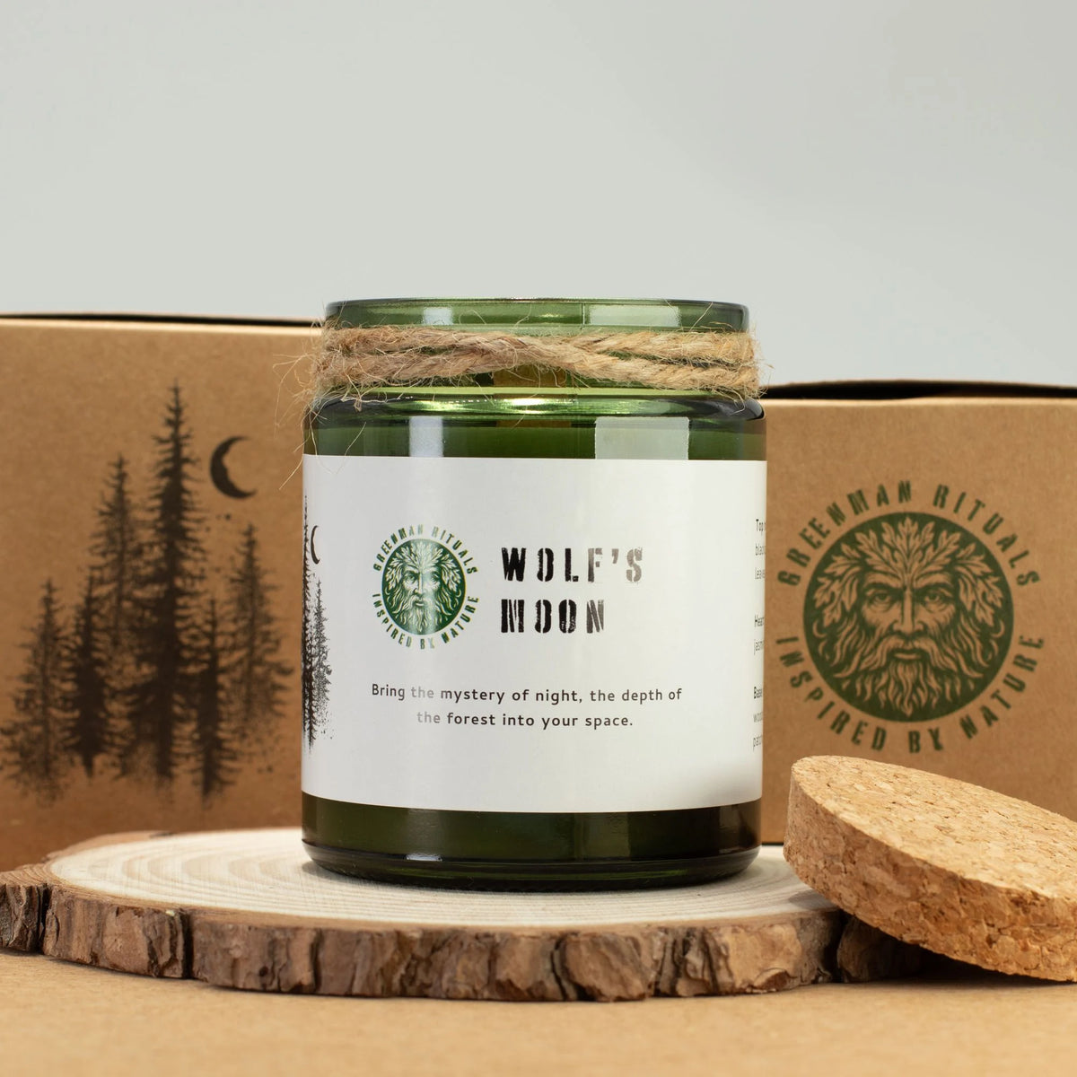 Greenman Woodwick Soy Candle - Wolf's Moon
