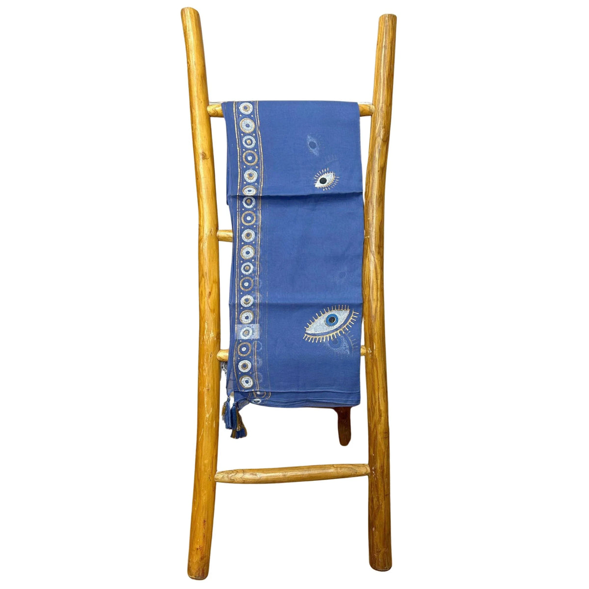 Nomad Sari Pareo Rich Blue & Gold Evil Eye Print