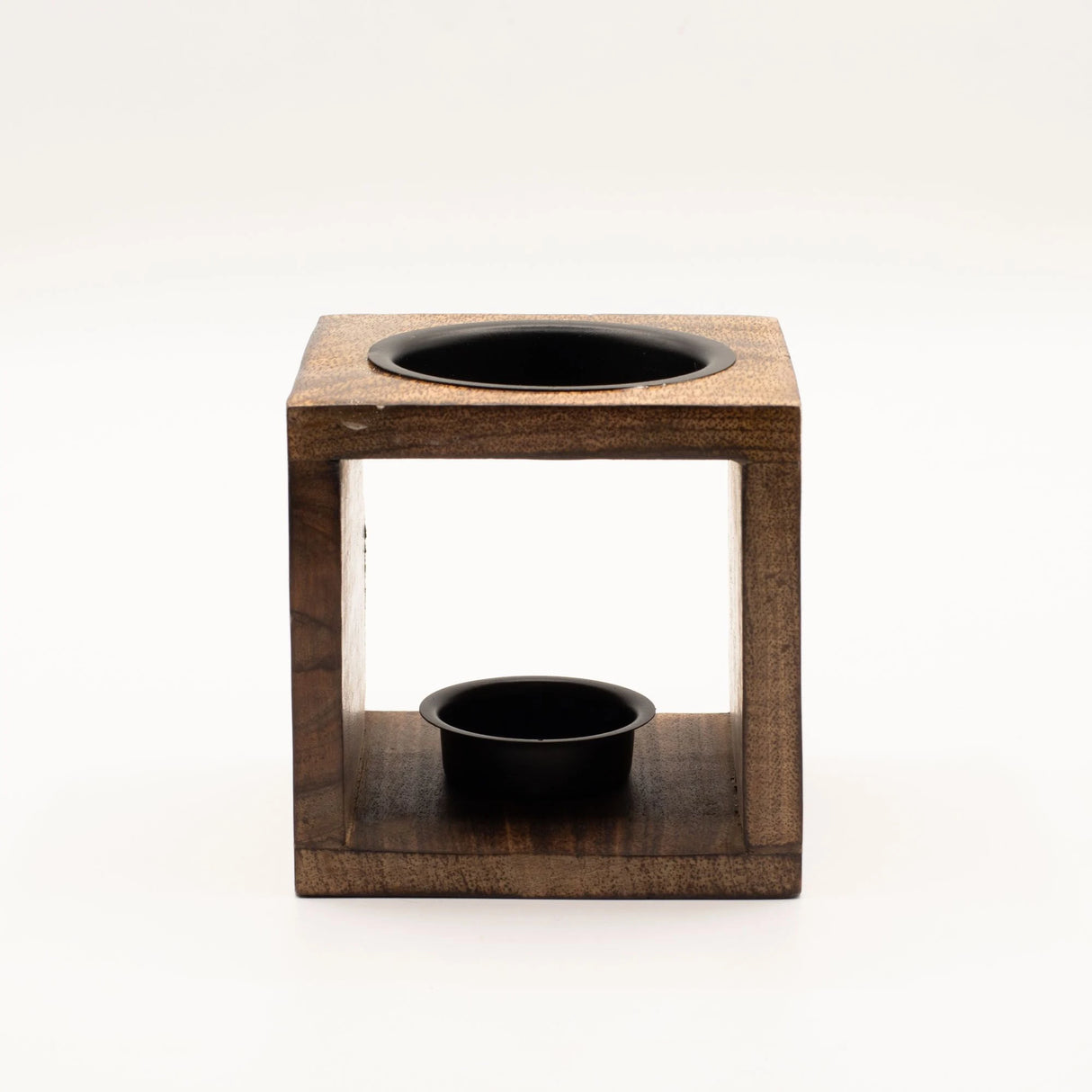 Square Mango Wood Oil Burner - Elephant