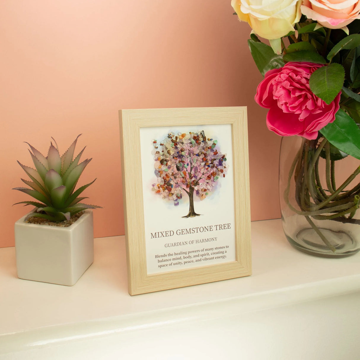 Gemstone Picture - Tree of Life - Multi (20x14.7x1cm)