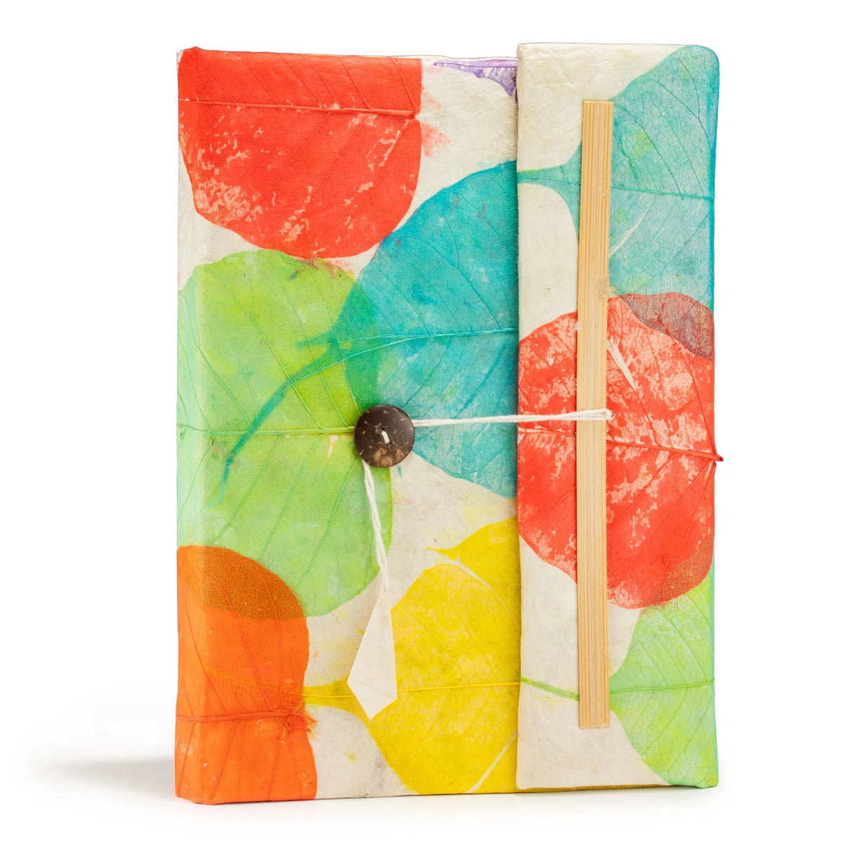 Lokta Colorful Leafs Notebook Large (21x15cm) 45 Leaves