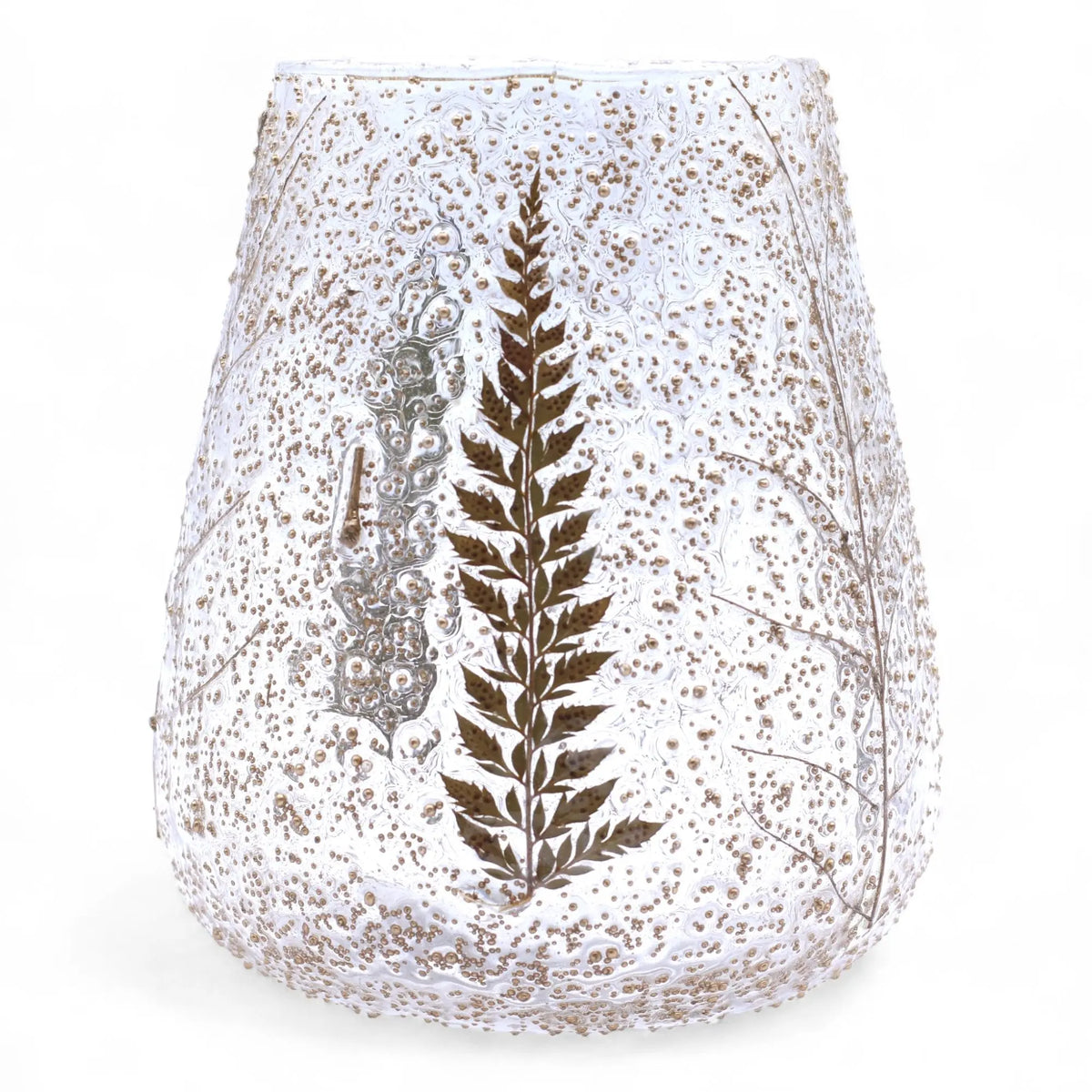 Natural Floral Glass - Large Bowl Candle Holder - Pino - (15x12cm)
