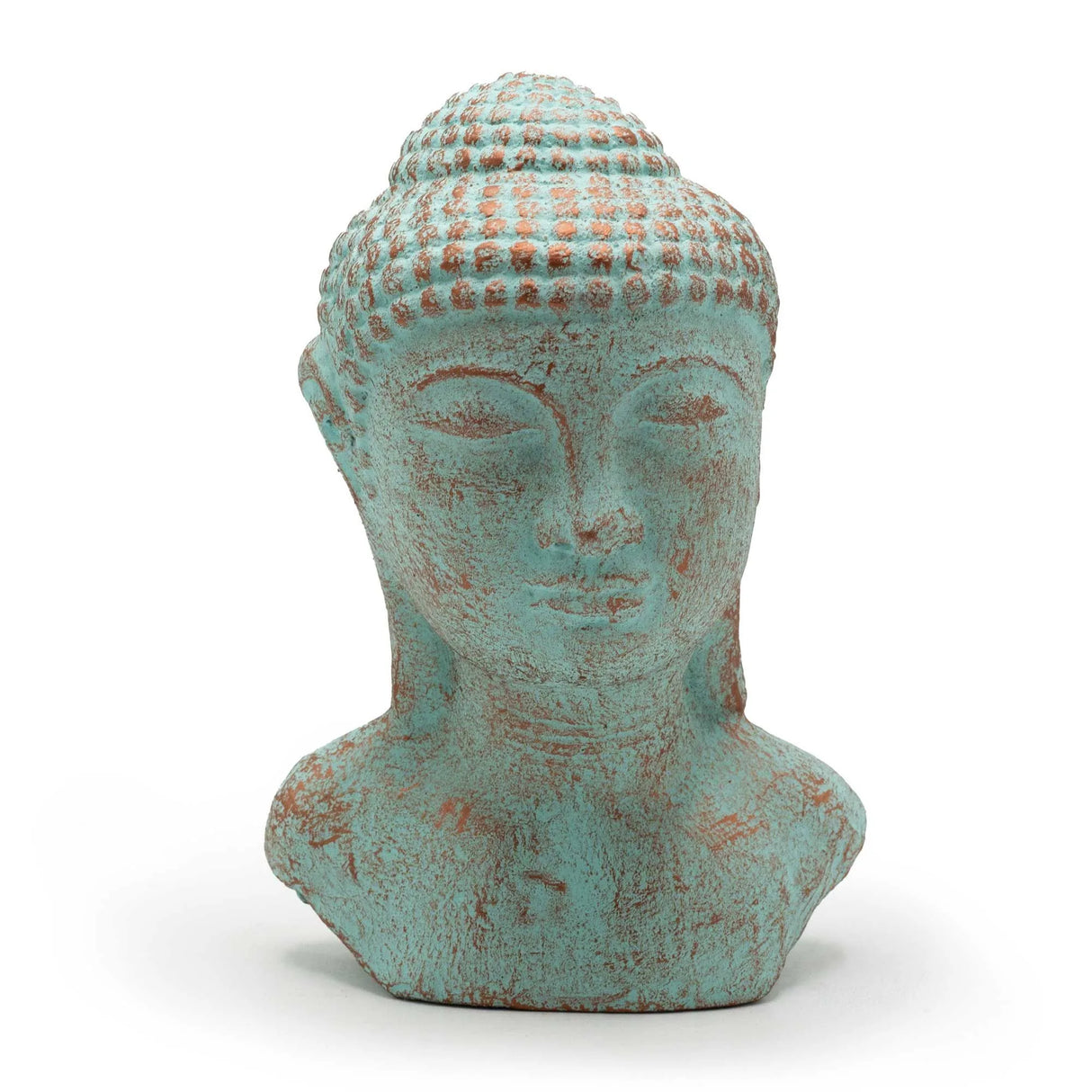 Tranquility Buddha Head - Green Copper
