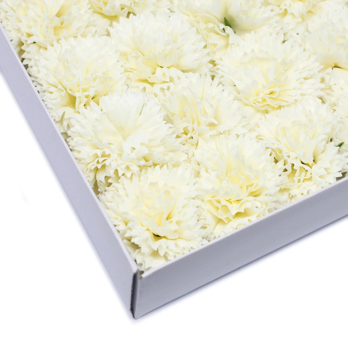 Craft Soap Flowers - Carnations - Cream