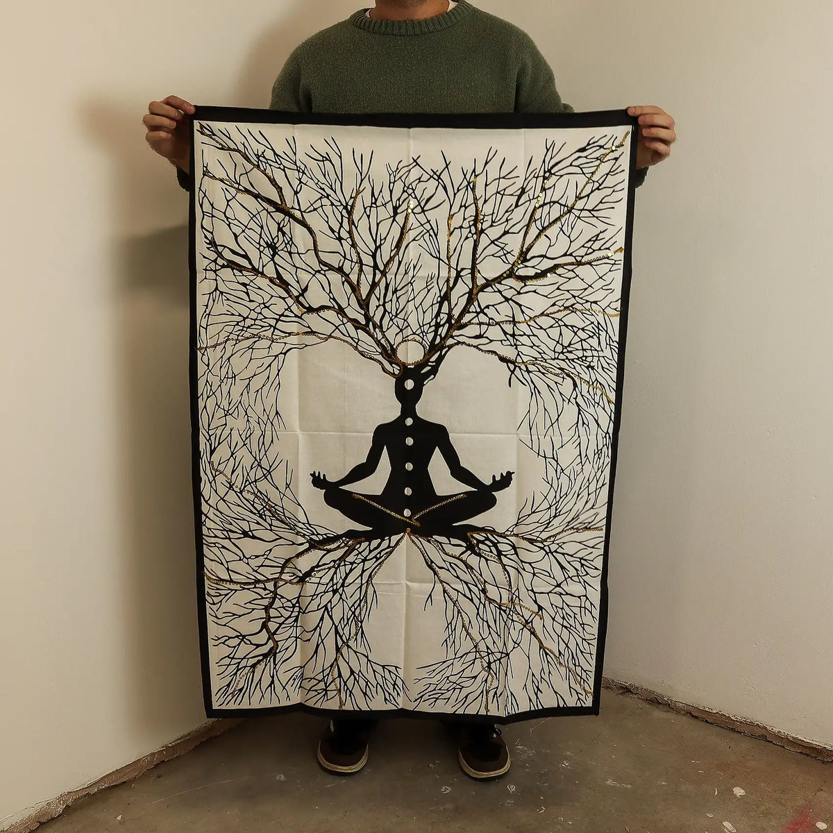 Cotton Wall Art (70x110cm) - Chakra Earth Connection