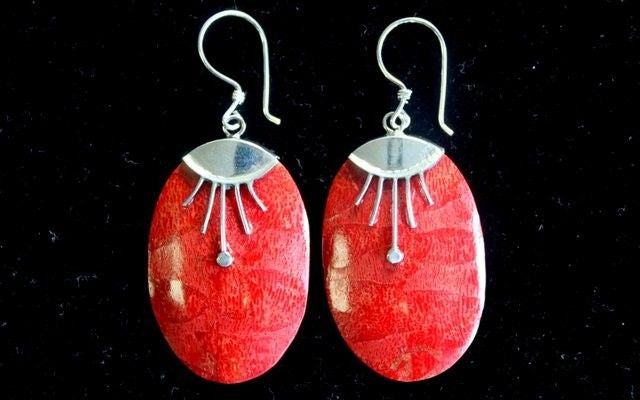925 Silver Earrings - Oval Dcor