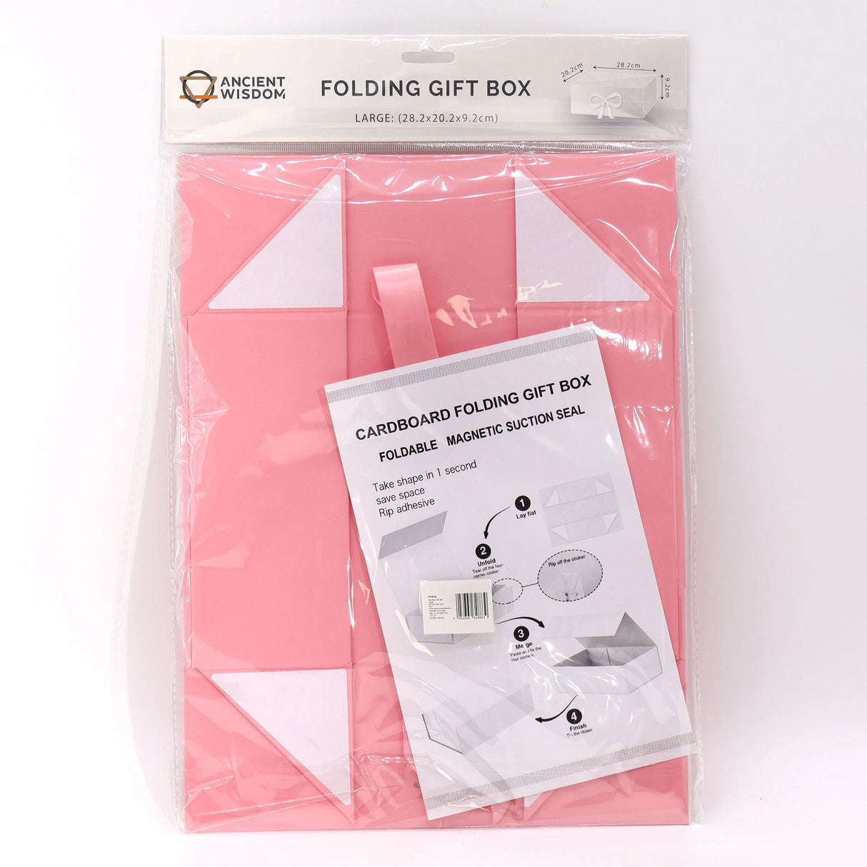 Flat Pack Gift Box - Large (28.2x20.2x9.2cm) - Pink