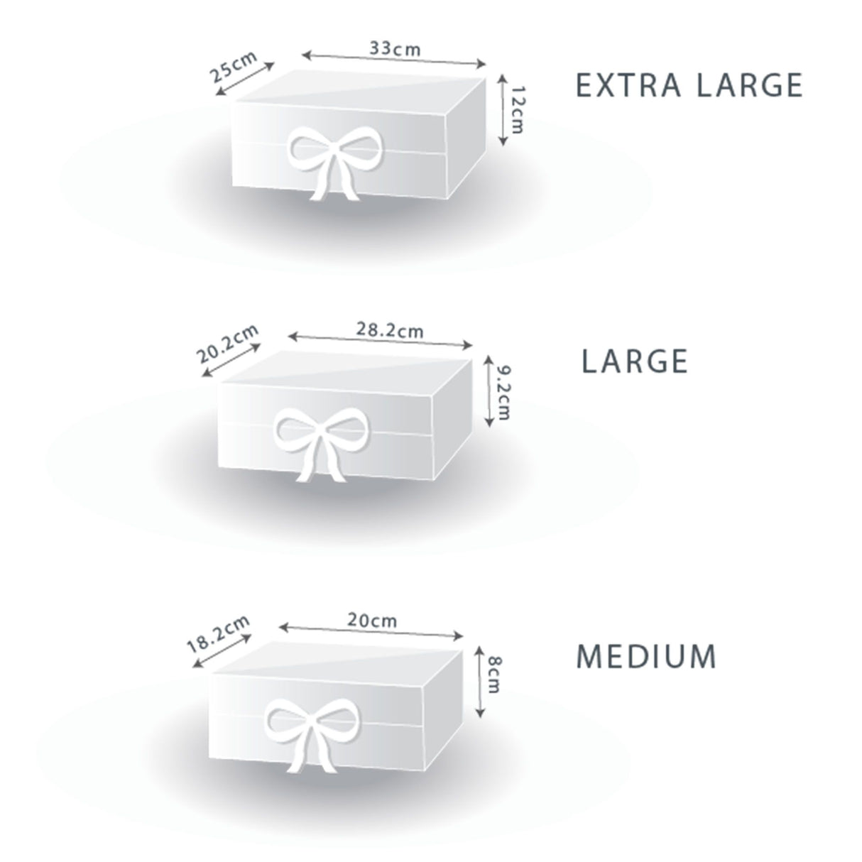 Flat Pack Gift Box - Medium Square (20x18.2x8cm) - Ivory