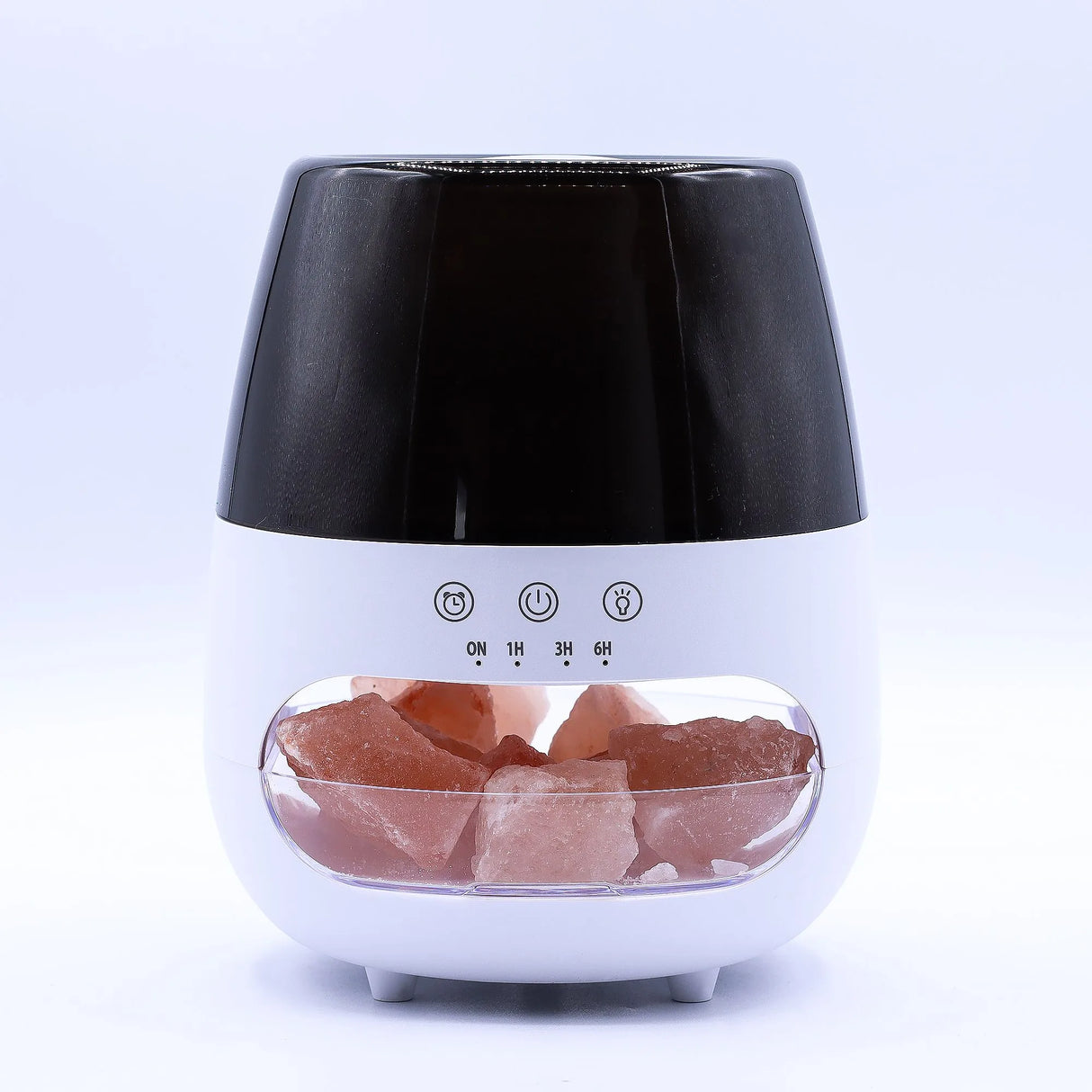 Salt Stone Flame Effect Aroma Diffuser - White USB - Colour Change and Timer