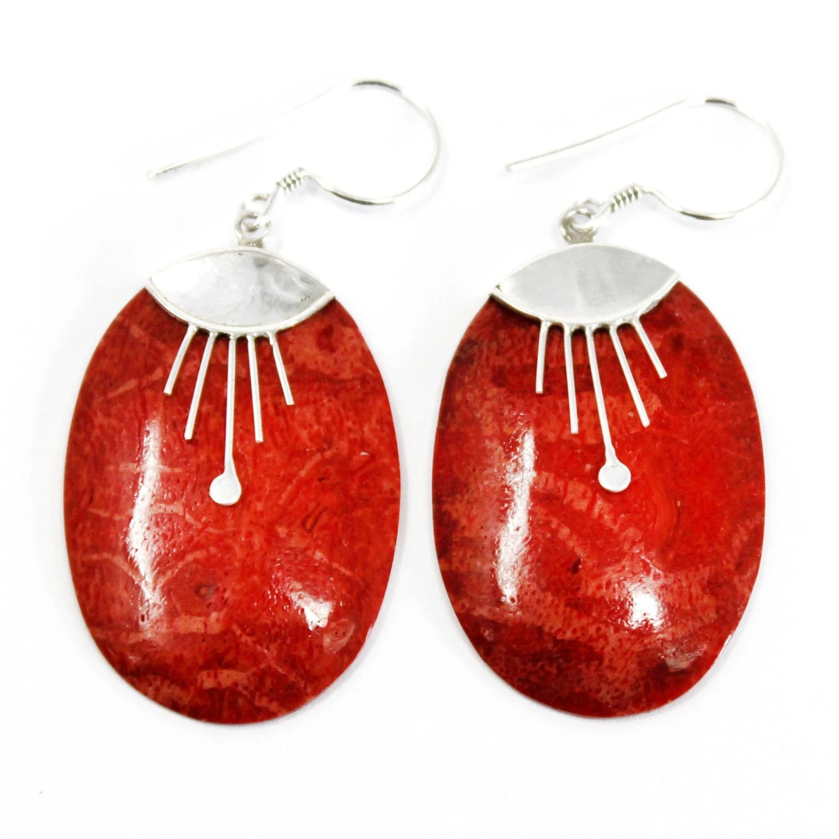 925 Silver Earrings - Oval Dcor