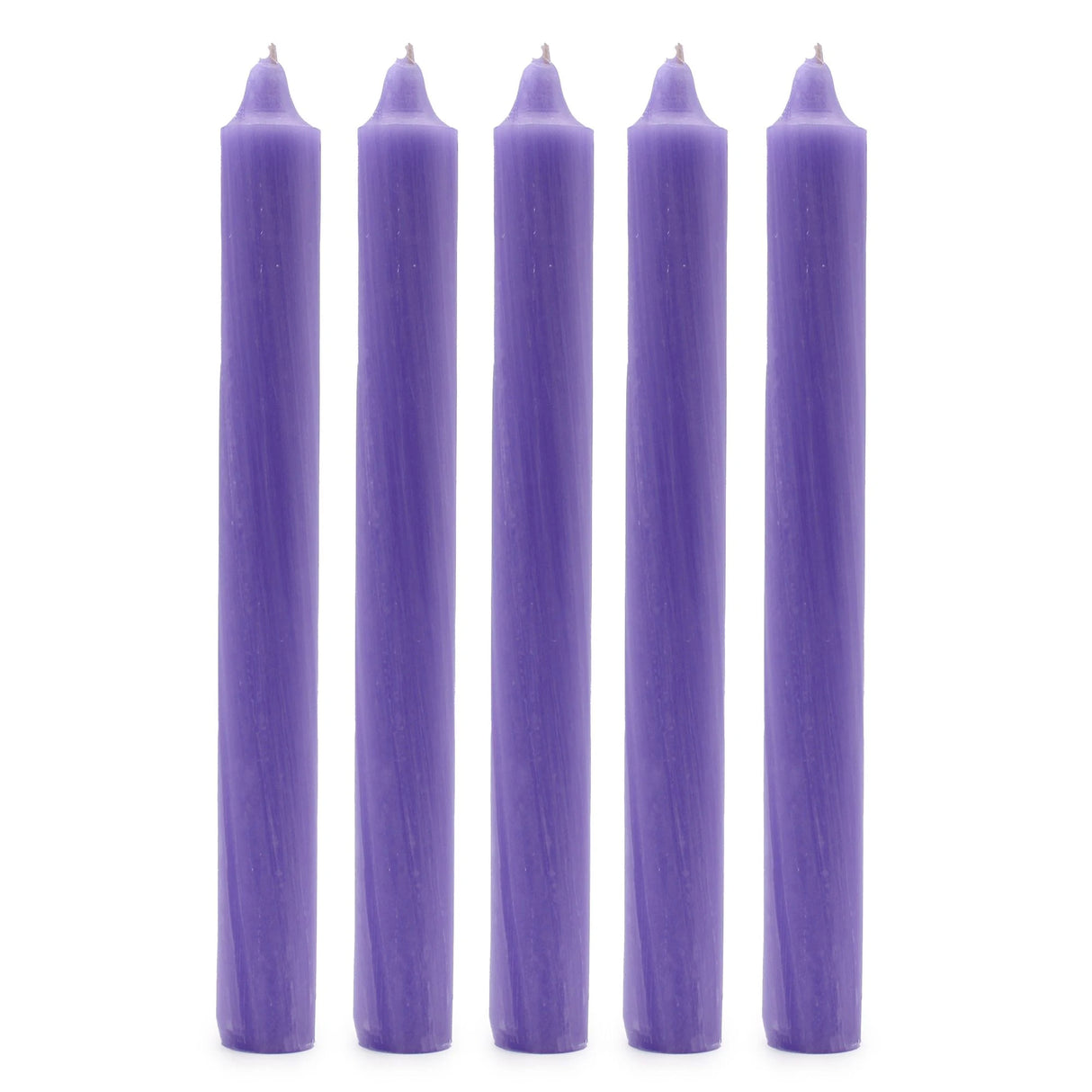 Solid Colour Dinner Candles - Rustic Lilac - Pack of 5