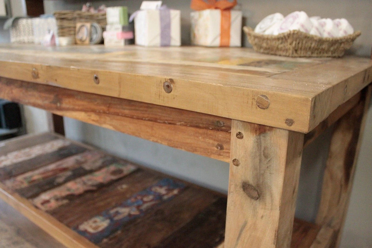 A&C 1.8m Standard Table with top shelf