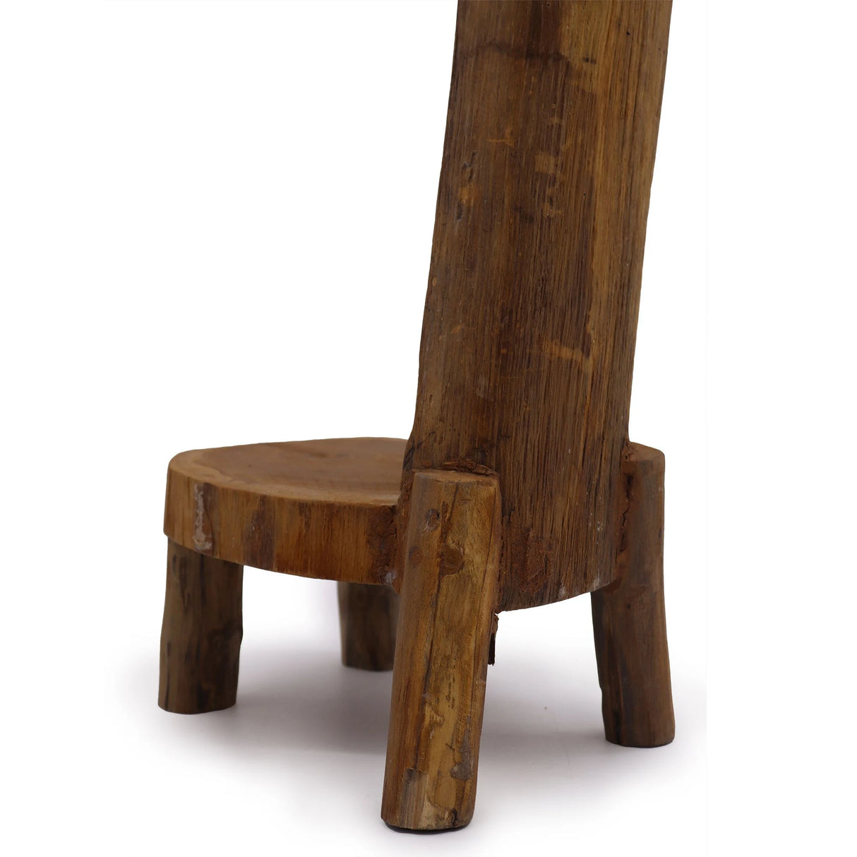 Natural Teak Log Shelve Display 3 Shelves 100cm high