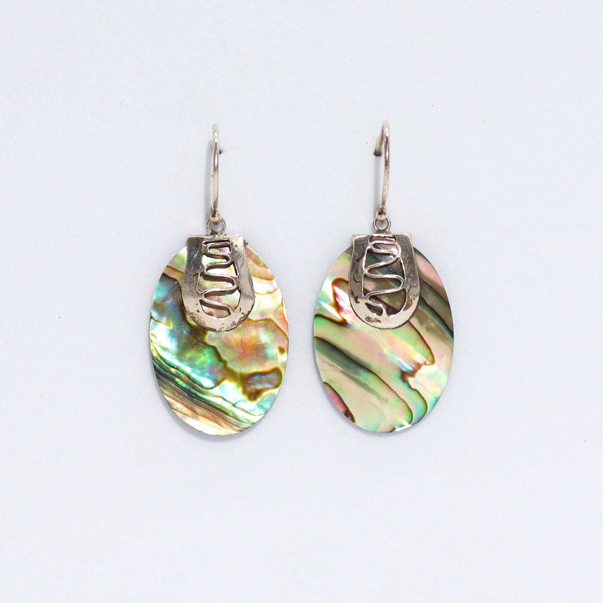 Shell & Silver Earrings - Abalone
