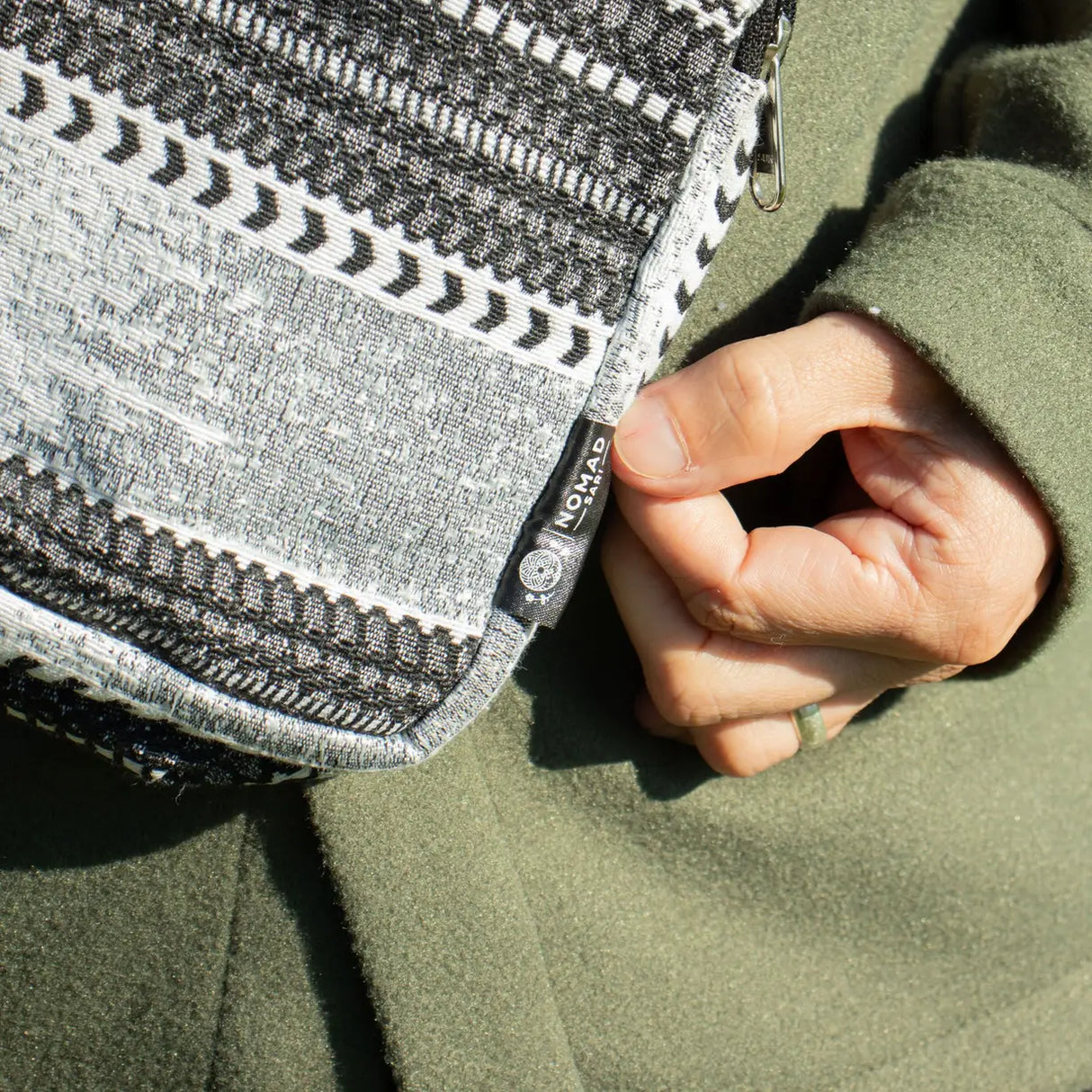 Nomad Sari Jacquard Natural Cross Bag - Urban Caravan