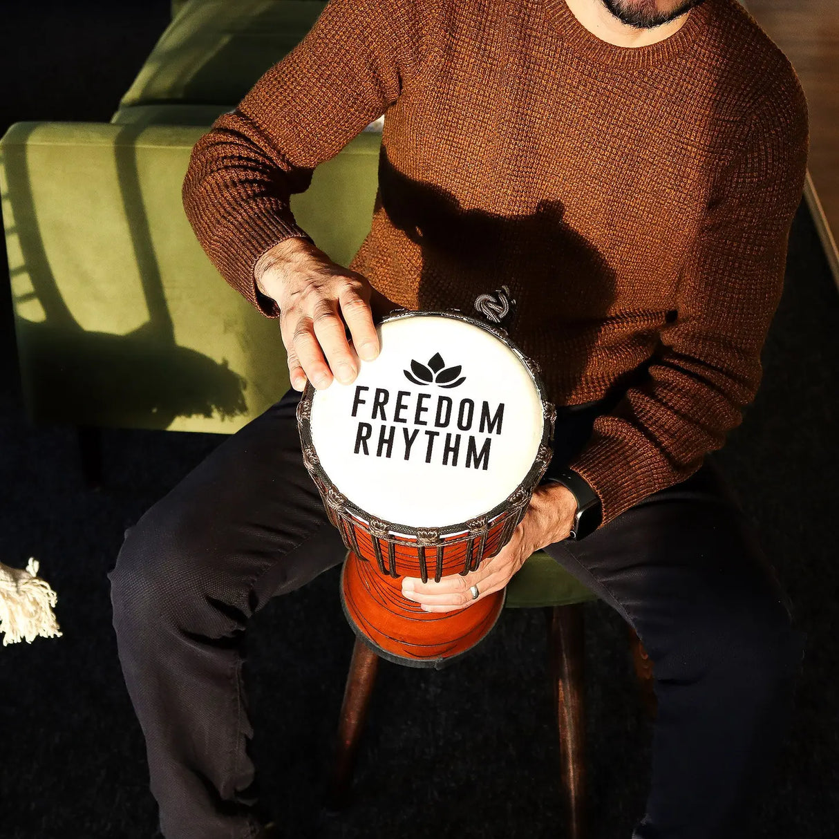 Medium Pro Djembe Drum -Freedom Rhythm (high) - 40cm (18cm Diia)