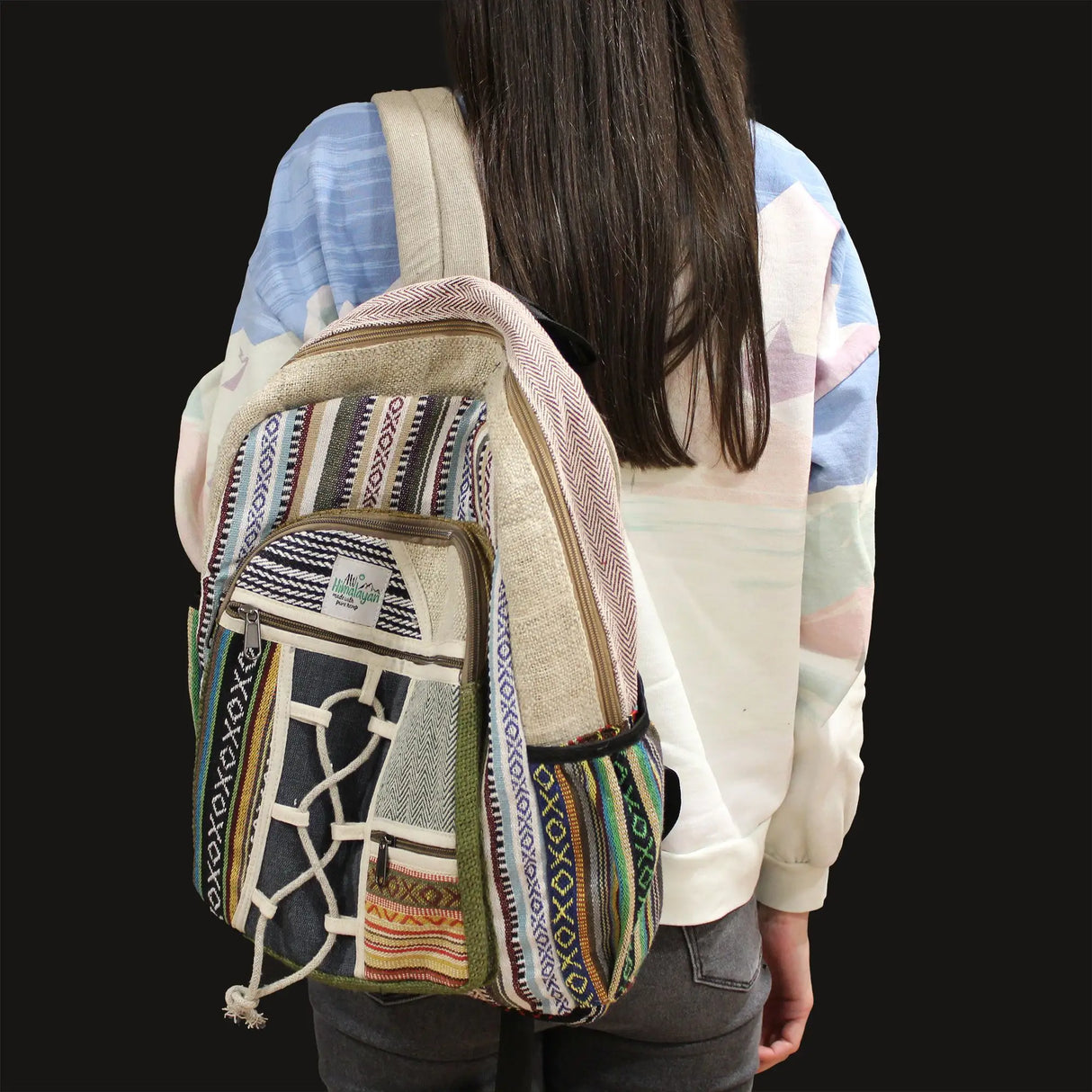 Large Backpack - Rope & Pockets Style