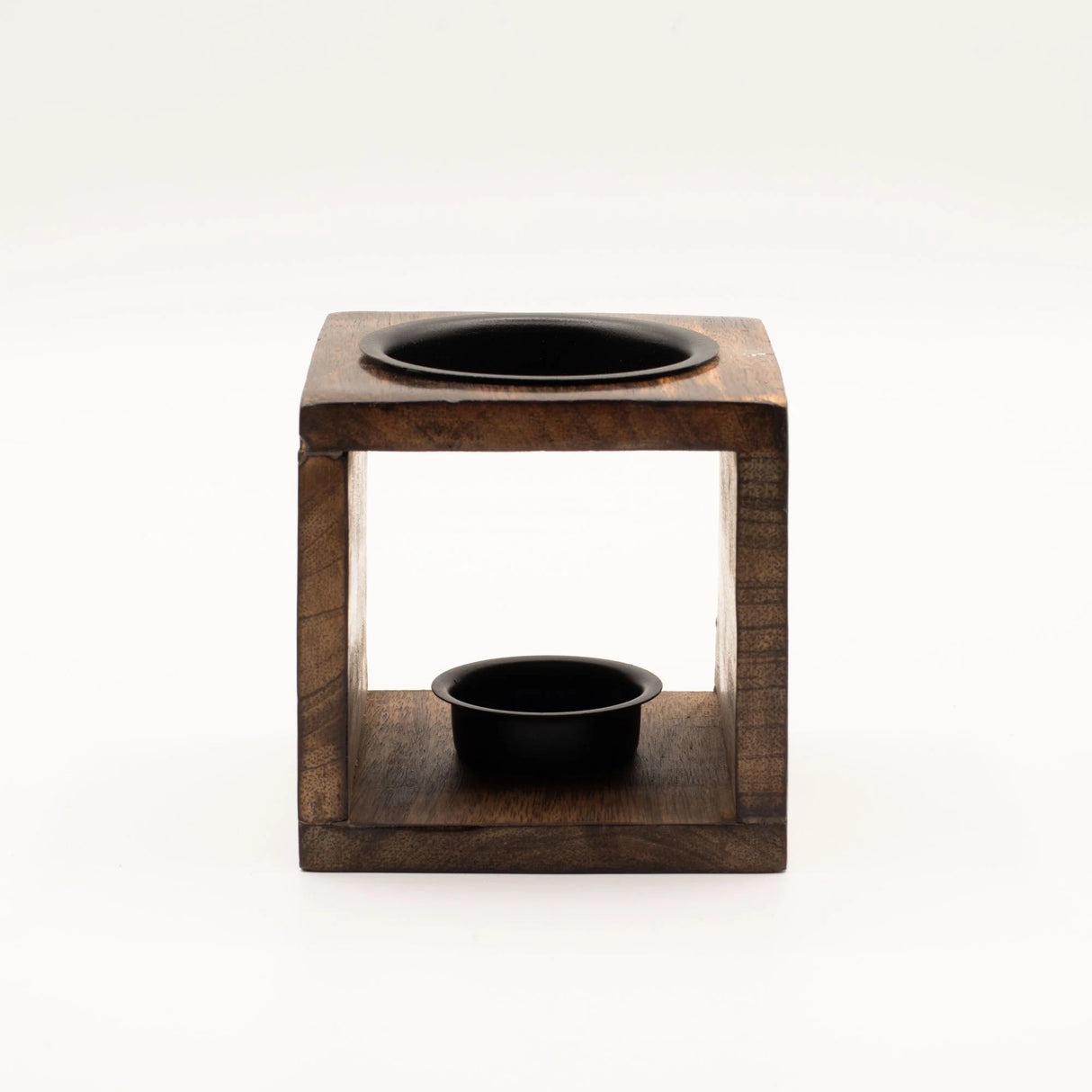 Square Mango Wood Oil Burner - Flower of Life