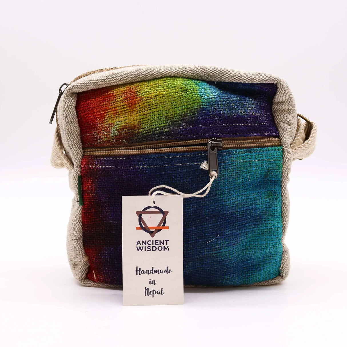 Tiedye Hemp Messegner Bag 1 Zip