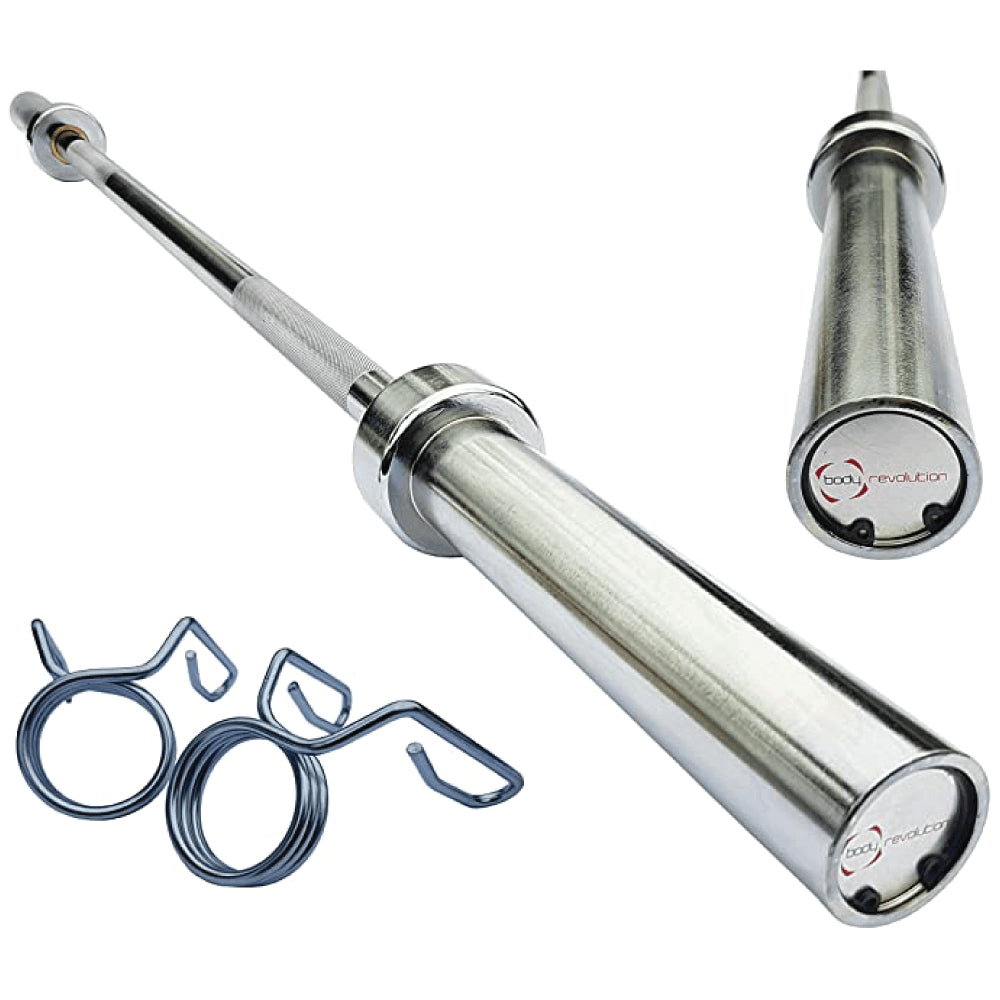 Body Revolution Olympic Barbell Bar - 250KG Weight Capacity, Rotating Sleeves, Knurled Grip, Compatible with 2 Inch Plates, Available in Multiple Sizes. 6ft