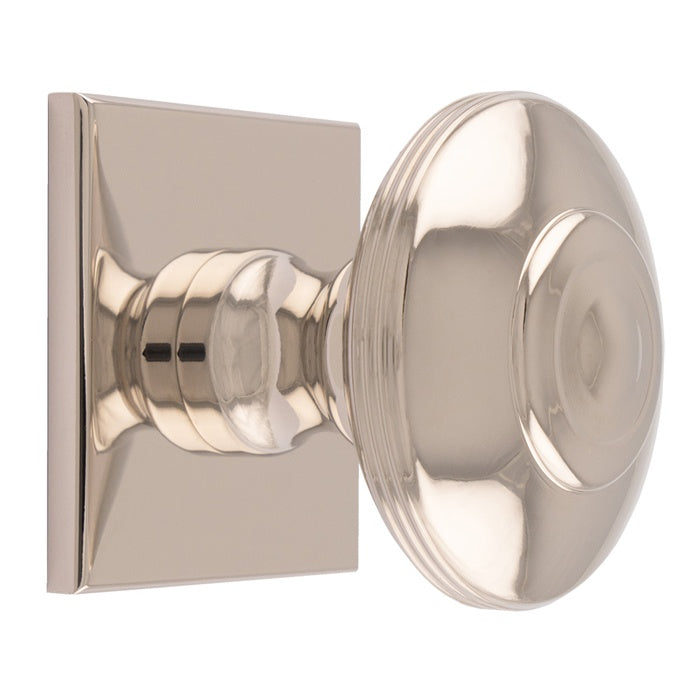 42MM ANDERSON KNOB ON SQUARE BACKPLATE - POLISHED NICKEL - SET