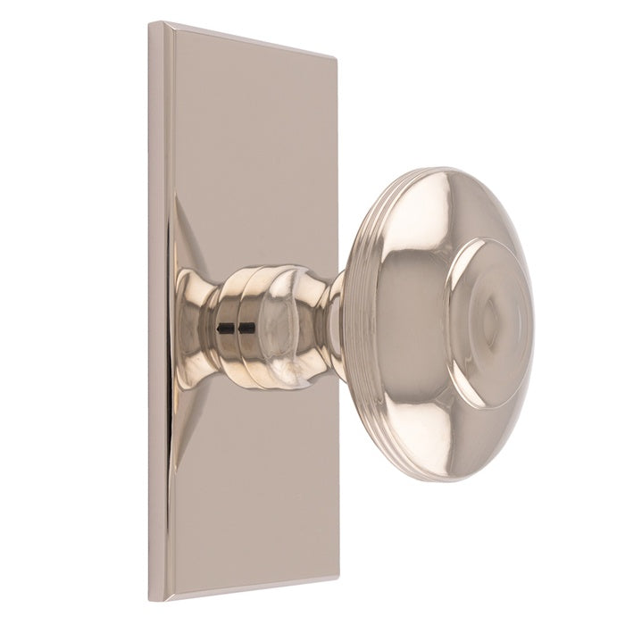 42MM ANDERSON KNOB ON SQUARE BACKPLATE - POLISHED NICKEL - SET