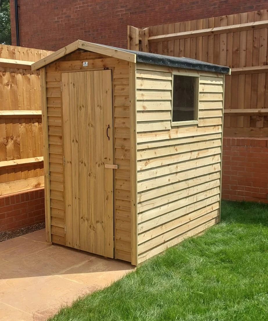 BUDGET 4FT FRONT X 6FT DEEP SHED WITH 1 WINDOW