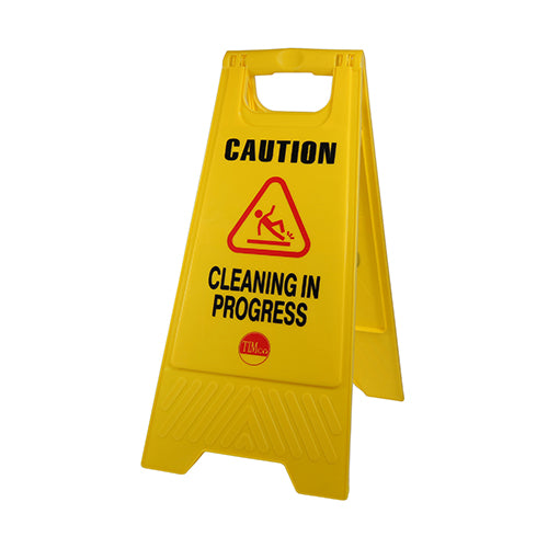TIMCO Caution Cleaning in Progress A-Frame Safety Sign - 610 x 300 x 30