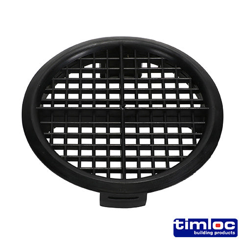 10 x Timloc Push-in Soffit Vent Black - 70.0