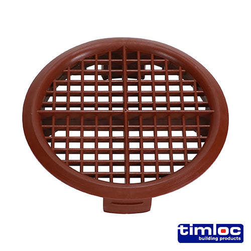 10 x Timloc Push-in Soffit Vent Brown - 70.0