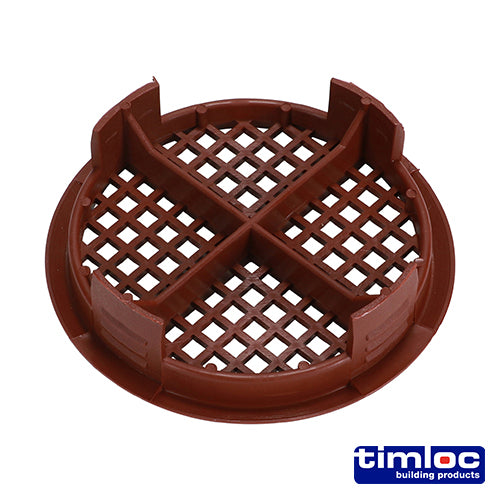 10 x Timloc Push-in Soffit Vent Brown - 70.0