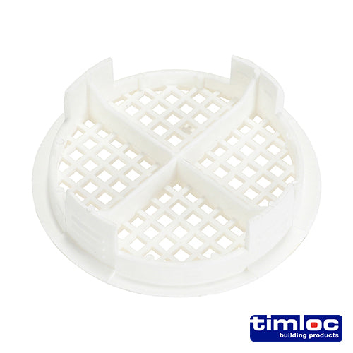 10 x Timloc Push-in Soffit Vent White - 70.0