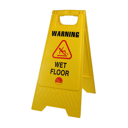 TIMCO Warning Wet Floor A-Frame Safety Sign - 610 x 300 x 30