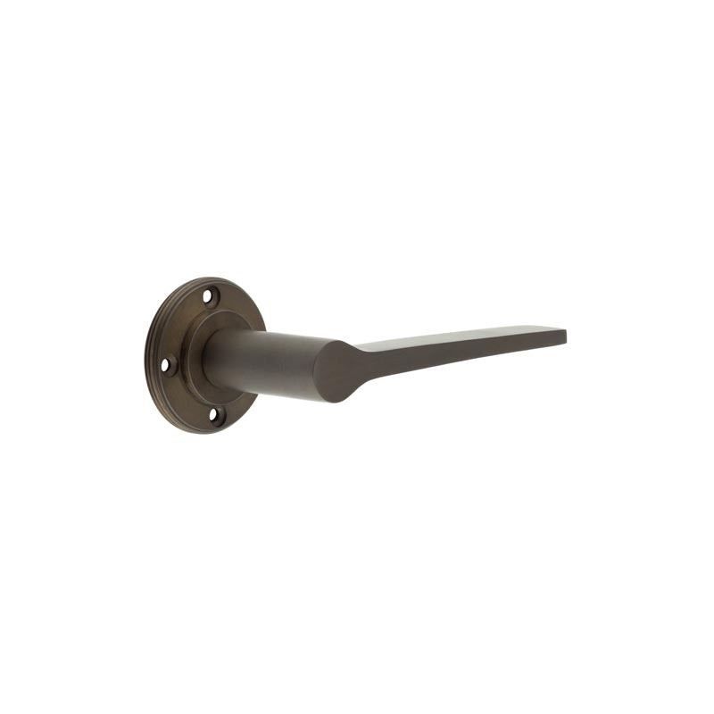 Knightsbridge Door Handles No Rose Dark Bronze
