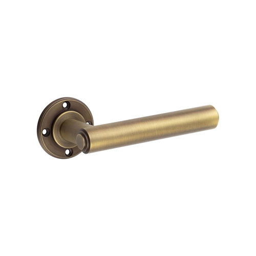 Richmond Antique Brass Lever on Rose Door Handle Antique Brass - Roses Sold Separately