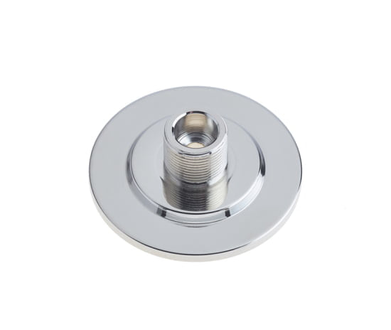 Burlington Stepped Bases to Suit Wall Mounted Doorstops Polished Nickel