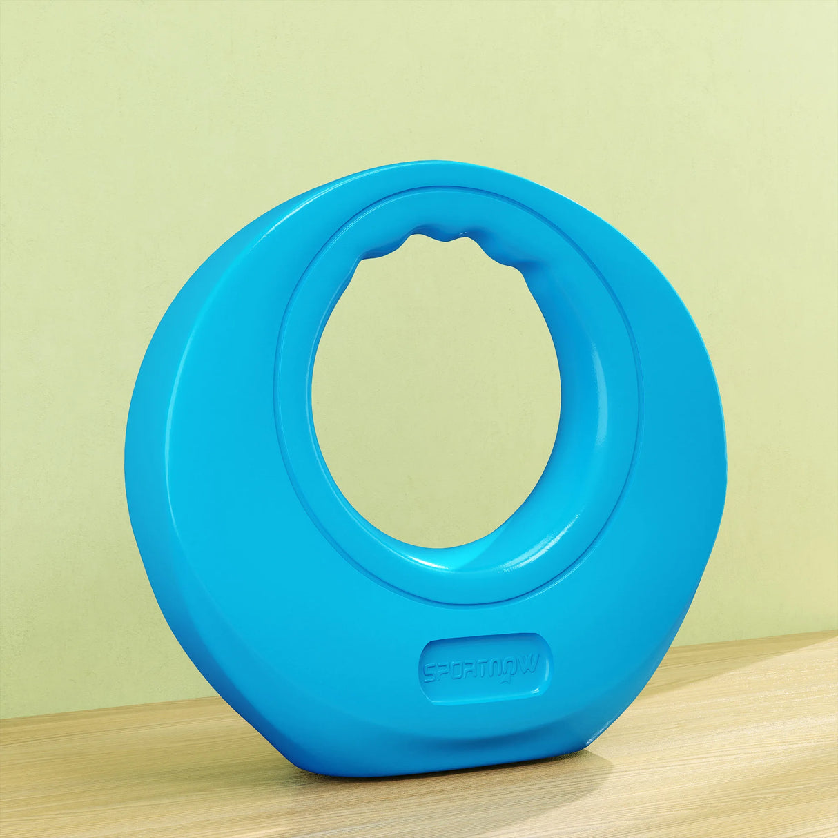 SPORTNOW 10kg Kettlebell, Kettle Bell with Wide Handle for Home Gym, Weight Lifting, Strength Training, Light Blue