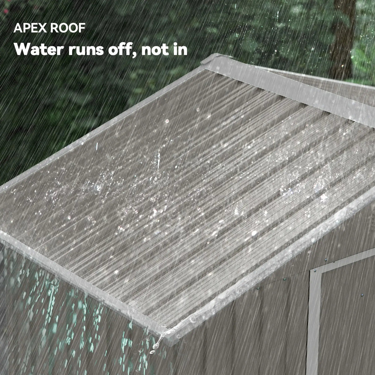 Outsunny 6.5ft x 3.5ft Metal Garden Storage Shed for Outdoor Tool Storage with Double Sliding Doors and 4 Vents, Grey