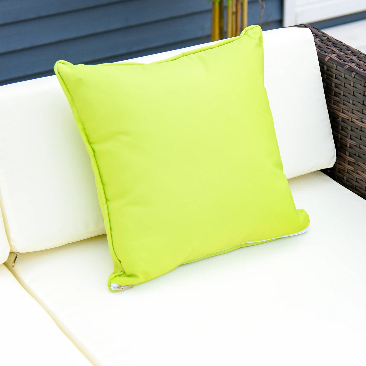 Outsunny Rattan Corner Sofa Set 4-Seater Outdoor Garden Sofa for Patio - Brown