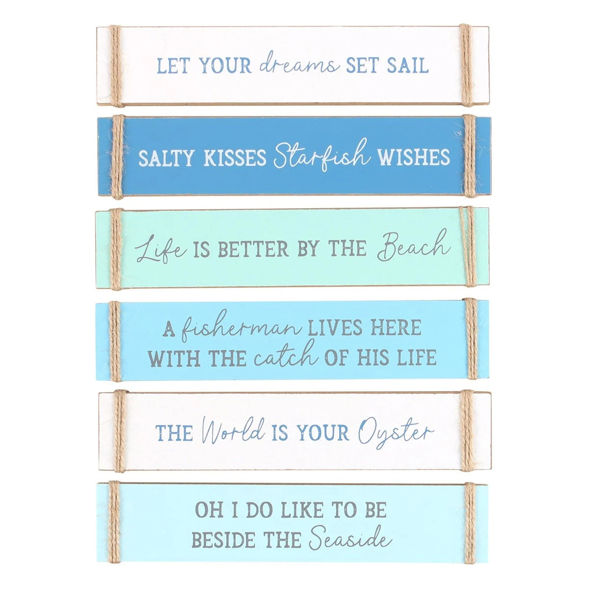 Pack of 6 Nautical Block Signs