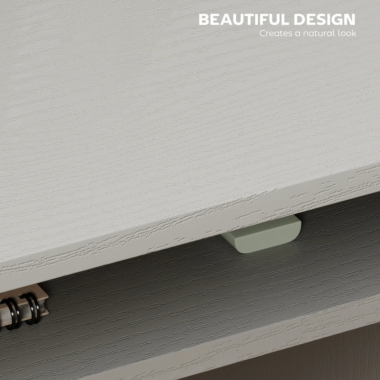 HOMCOM Modern Computer Desk, Home Office Table, Small Writing Desk with Storage Shelf, 90 x 50cm, Grey