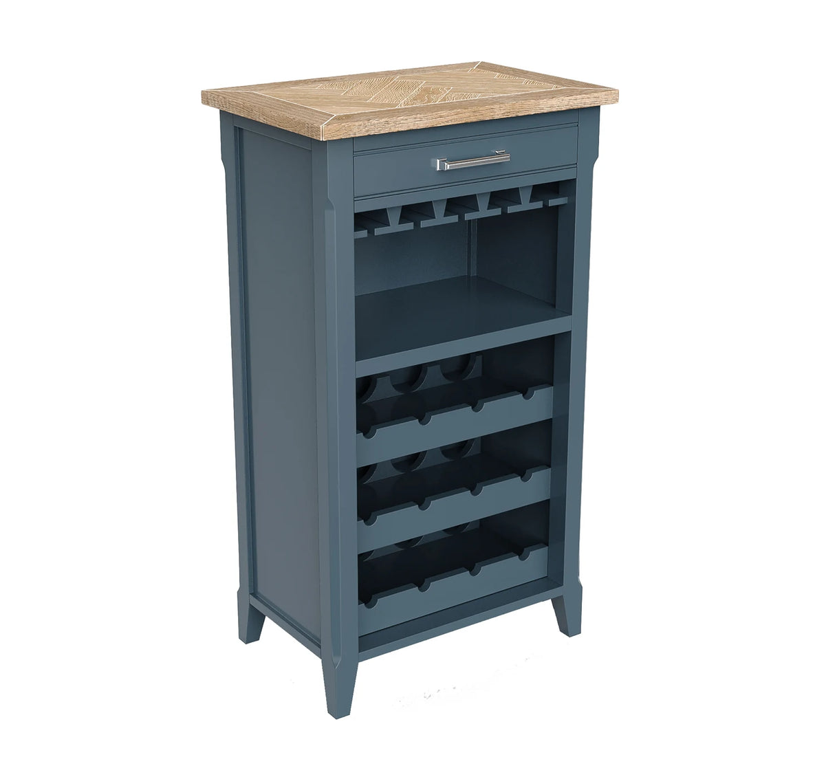 Signature Blue Wine Rack / Glass Storage Cabinet