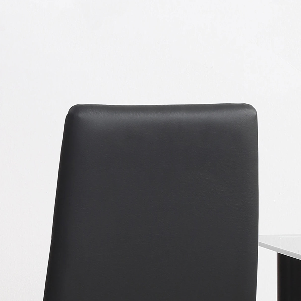 HOMCOM Set of 4 Faux Leather Dining Chairs - Black