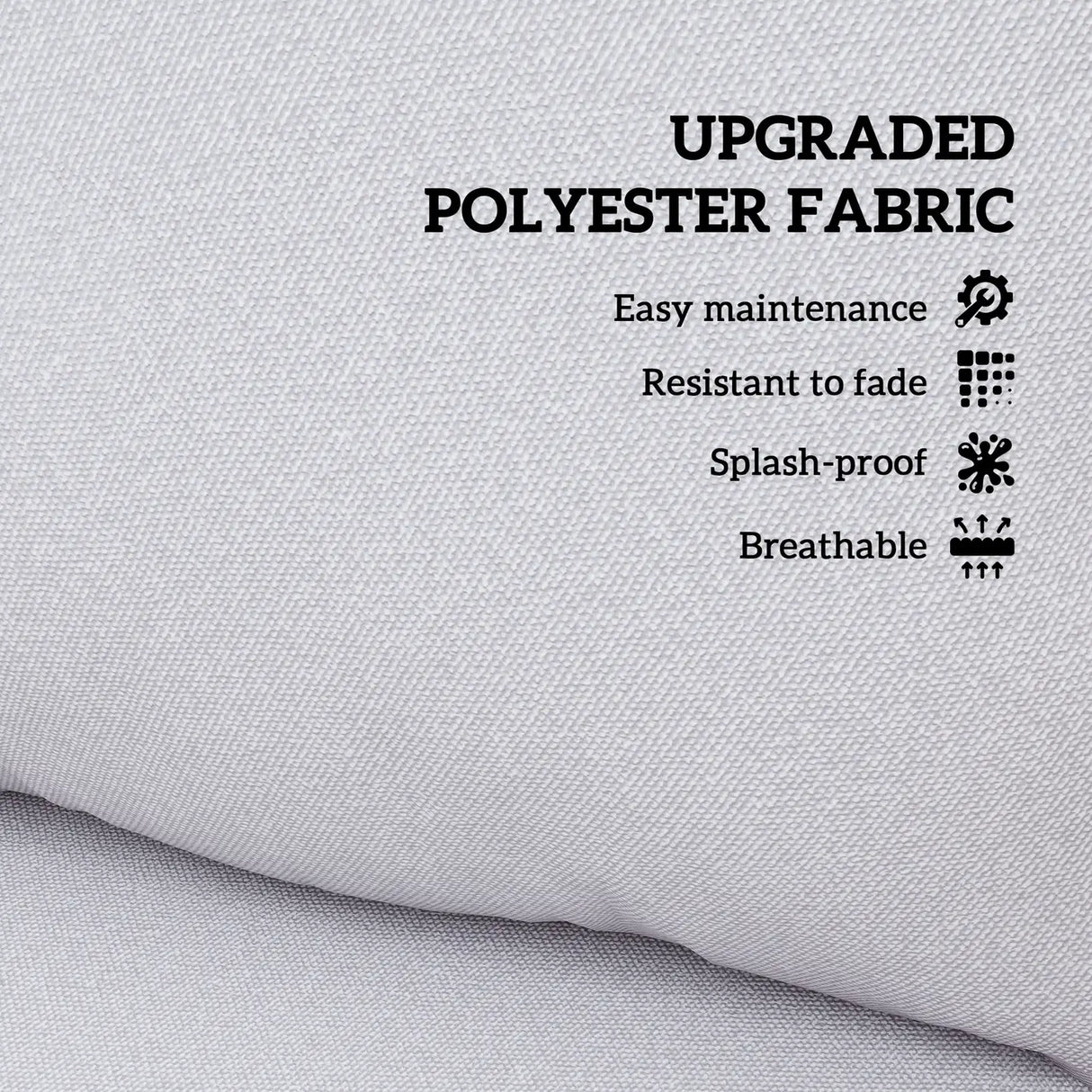 Outsunny Seat and Back Padded Cushion Set, CUSHION ONLY - Light Grey