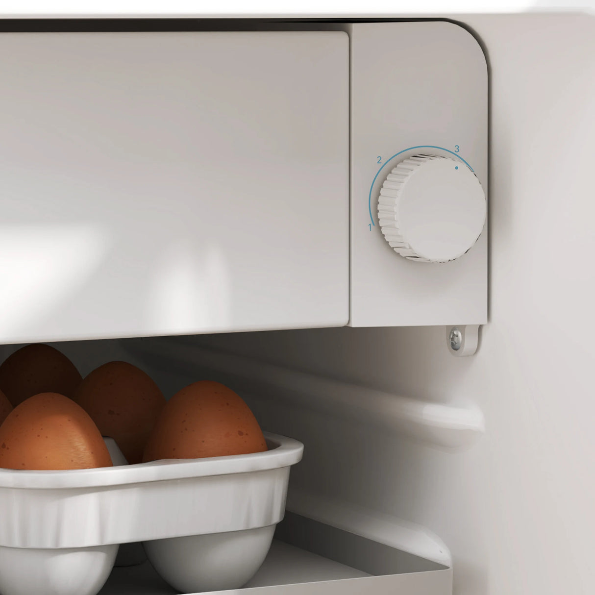 HOMCOM 46 Litre Lockable Countertop Fridge - Cream White