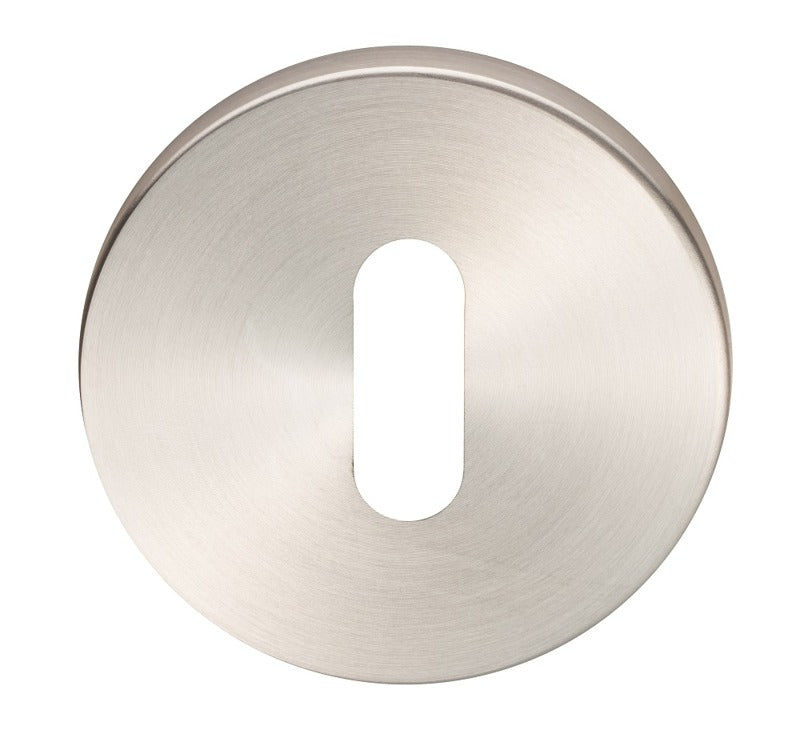 ESCUTCHEON - LOCK PROFILE - PUSH-ON ROUND ROSE - SATIN STAINLESS STEEL - EACH