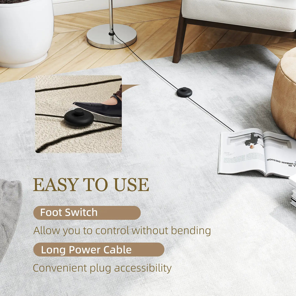 HOMCOM 3-Light Tree Floor Lamps for Living Room, Modern Standing Lamp for Bedroom with Globe Lampshade, 3000K/4000K/6000K Colour Temperatures, Steel Base, Silver Tone