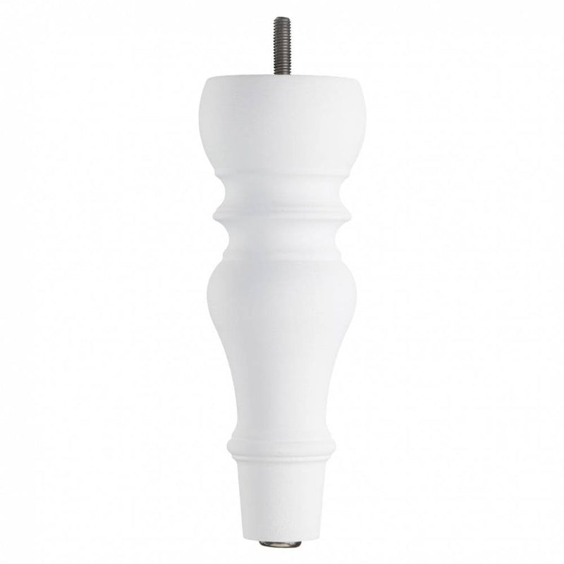 Hand Painted Wooden Sofa Leg 210mm x 75mm - Brilliant White