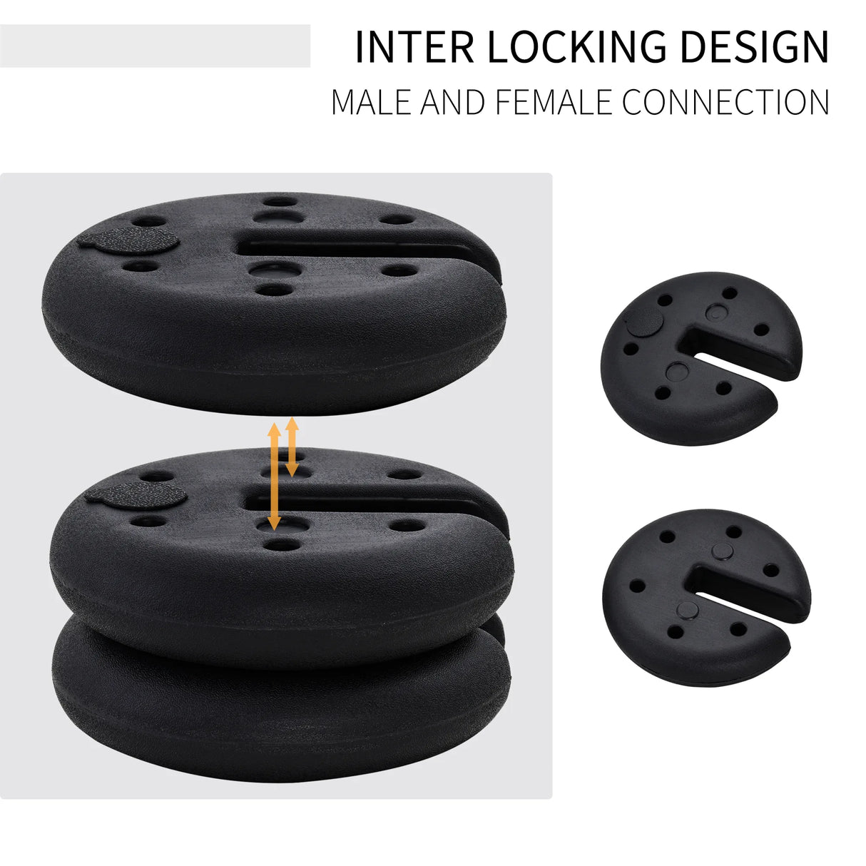 Outsunny Pop up Canopy Weight Set of 4, Heavy Duty Sand Fillable Tent Leg Weights for Marquee Party Tent Canopy, Total 20kg