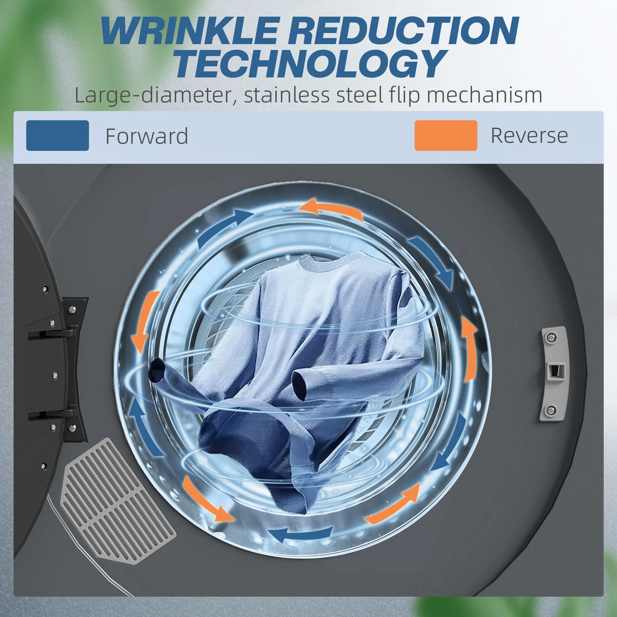 HOMCOM 4kg Compact 40-60 Tumble Dryer - Grey